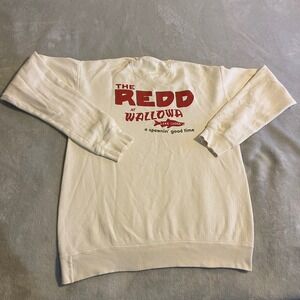 Vintage‎ The Redd At Wallowa Lake Lodge Fish Graphic Sweatshirt Cream Size Small